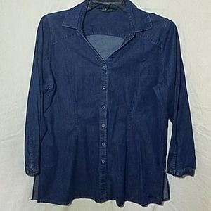 Woolrich Jean LS Button Down Blouse XL 16 18
